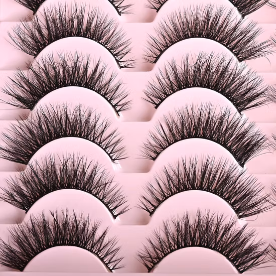 Three Pairs of Half-Cut Daily Makeup Natural False Eyelashes